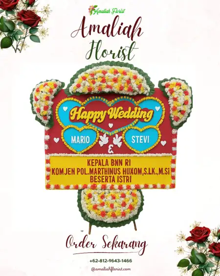 Papan Bunga Pernikahan Lolu Utara